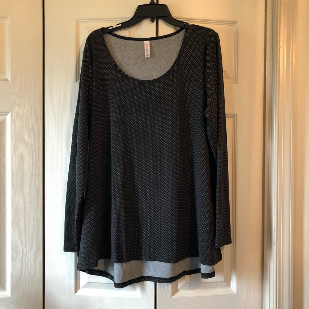 LuLaRoe Lynnae  Polka Dot Long Sleeve Top 3XL
